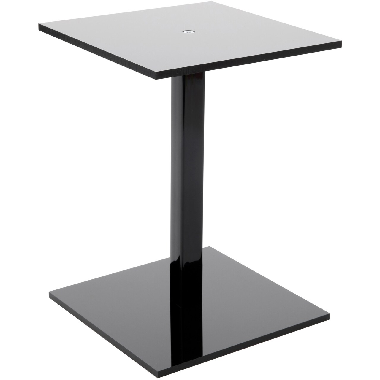Plymor Black Acrylic Square Barbell Pedestal Display Riser 8.5 inches (Height) x 6 inches (Width) x 6 inches (Depth) (1/4 inches thick)